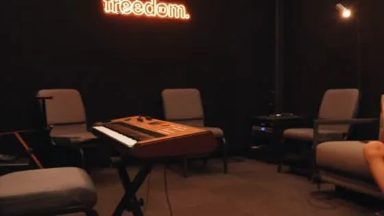 Sala de ensaio da Freedom Music School