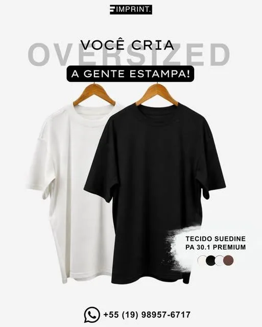 Camisetas oversized da Freedom Imprint